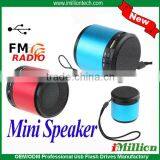 Mini Speaker MP3 Player Amplifier Micro SD TF Card USB Disk FM Radio PC Speaker Blue/Red Choice