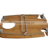 DX030/ Picnic Time Bamboo Portable Wine and Snack Table thumbnail-2