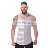 Gym Singlet Made of Solid and Striped Fabric Men's Sports Singlet Types Singlet thumbnail-1
