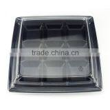Disposable Lunch Box With Divider Black Tray Plastic PP Microwave Safe Lunch Food Box thumbnail-4