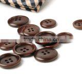 Coffee Brown 4 Holes Natural Corozo Nut Button With Round Rim for Men's Suit thumbnail-2