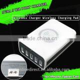 High Quality qi Wireless Charger Wireless Charging Pad 5 USB Port Charger Universal 5V 8A For IPhone Tablet Cell thumbnail-1