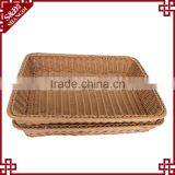 Handcraft PE Rattan Fruit Vegetables Basket Double for Supermarket Display thumbnail-2