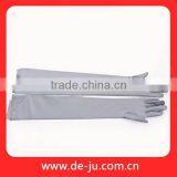 Grey Long Satin Gloves Wedding Bridal Accessories thumbnail-1