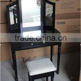 Wooden Furniture Make-up Dressing Table, Wooden Dresser With Mirror and Bench thumbnail-2