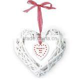 Hanging Wicker Heart for Wedding Party Decoration With Gingham Ribbon thumbnail-3