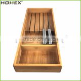 Bamboo Knife Block and Storage Holder for 5 Knife/Homex_FSC/BSCI Factory