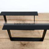 16 Inch Iron Black Powder Coated Trapezoid End Table Metal Leg thumbnail-5