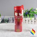 16oz Double Wall Insulated Plastic Coffee Travel Mug thumbnail-2