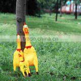 Pet Chicken Classic Funny Sounding Vinyl Guaijiao Pet Dog Toy Trumpet Screaming Chicken 17cm thumbnail-3