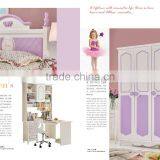 MJ665 2016 New Luxury Colorful White Bedroom Set Wooden Children Kids Teenager Bedroom Set thumbnail-3