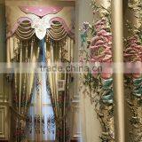 M-865 Luxury European Style Living Room Bedroom Beige Curtains Shade American Luxury Jacquard Curtains thumbnail-2