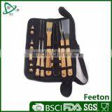 10pcs BBQ Tool Set With Wooden Handle in Nylon Bag thumbnail-1