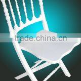White Banquet Wedding Folding Napoleon Chair thumbnail-1