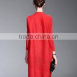 Chinese National Style Plus Size Ladies Draped Dress With Buttons thumbnail-3