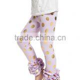 Hot Sale Baby Fall Clothes Ruffle Pants Boutique Children's Polka Dot Tight Cotton Leggings thumbnail-6