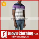 Custom 100%cotton polo shirt with collar striped polo shirt