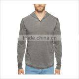 Guangzhou Wholesale OEM Hoodie Pullover V Neck Two Button New Design Plain Hoodies thumbnail-5