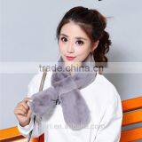 New Winter Fashion Women Scarf Faux Rabbit Fur Plush Warm Scarf Lady Solid Color Scarves thumbnail-5