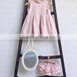 Sleeveless New Model Girl Dress High Waist Baby Linen Dress Summer thumbnail-3