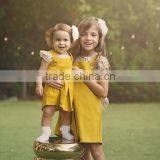 Wholesale Kid Clothes Knee Lenght Pinafore Dress Boutique Girl Clothing 2017 thumbnail-1