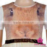 Lovely Children Frocks Designs Plain White Color Short Sleeve Teenage Short Party Tutu Dress thumbnail-4