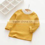 S60641B 2017 Girls Lace Collar Long Sleeve Autumn Fashion T-shirt Cotton Casual T-shirt thumbnail-3