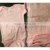 2014New Fashion Design Baby Boutique Hot Sale Summer Baby Cotton Bodysuit Pink Short Sleeve Baby Bodysuit Romper thumbnail-1
