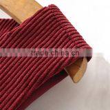 A-Line Dark Red Lace up Round Collar Sleeveless Mini Corduroy Dress thumbnail-5