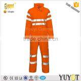 100%Cotton Orange Fireproof Work Winter Industrial Coveralls With Reflector thumbnail-1