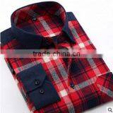 Latest Shirt Designs for Men Plaids Flannel Cotton Couple Long Sleeve Fancy Design Men Shirt thumbnail-2
