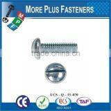 Made in Taiwan Brass Stainless Steel and Carbon Steel Material Slotted Round Head Machine Screw thumbnail-6