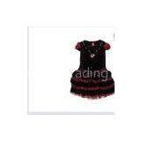 Cotton and Polyester Combo v Neck Baby Girl Dress Coats Skirts With Tired Chiffon thumbnail-1