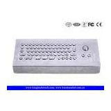 Brushed Stainless Steel USB Interface Industrial Keyboard WithTrackball