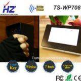 High sensitivity 2.4Ghz 7 inch video door phone system with night vision and tamper alarm function