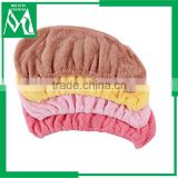 towel shower cap ,quick drying hair towel wrap with button wholesale