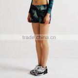 Green Leaf Print Play Up Sport Yoga Pants thumbnail-5