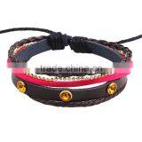XP-LB-2145 Best Price Crystal Leather Bracelet