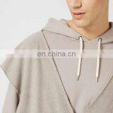 Grey Front And Back Wrap Over Design Hoodie thumbnail-3