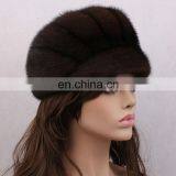 Genuine Hot Fashion Black Mink Fur Hat thumbnail-1