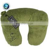 Convertible 2 in 1 Memory Foam Neck Pillow Custom Kids Stuffed Animal Soft Plush Dragon Dinosaur u Shape Travel Pillow thumbnail-2
