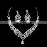 European luxury fashion jewelry women statement crystal fashion necklace set
