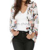 Beautiful floral waterfall printed blazer for women