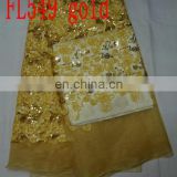 2015 new arrival fashion sequins guipure lace fabric (FL549)/high quality/best price/available from stock/prompt delivery