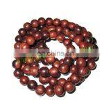 Rosewood Beads String (mala) Made of Fine Quality Handmade 9mm Round Rosewood Beads thumbnail-1