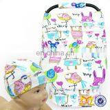 Stretchy Car Seat Canopy Gift Set Multi Use Cover Strap Cover And Baby Beanie Unisex Carseat Cover Best Shower Gift thumbnail-1