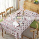 Linen Cotton Tablecloth Snowflake Fawn Washable Coffee Dinner Comfortable Table Cloth for Christmas Wedding Banquet thumbnail-3