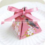Chinese Style Creative Triangle Shape Full Color Wedding Gift Paper Candy Box thumbnail-2