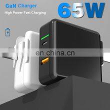65W GaN Quick Travel Charger Three Ports Mini Size 65W High Power Fast Charging Quickly GaN Wall Charger for Mobile Phone Laptop thumbnail-2