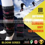OM3760 OEM Acrylic Wool Nylon Fancy Yarn Sport Knit Leg Warmers Socks